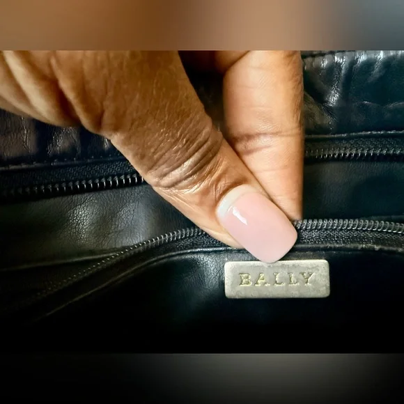 Bally Black Quilted Tote Bag with Gold Accents - Picture 11 of 12